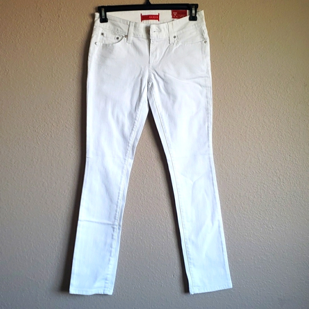 Guess Women's Crisp White Denim Pants 27 Med Rise